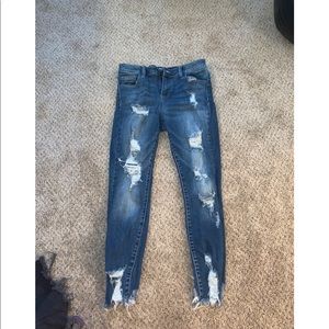 Distressed jeans